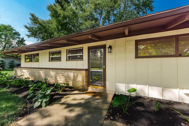 3434 Fishinger Rd, Columbus, OH 43221 - view of exterior entry with board and batten siding