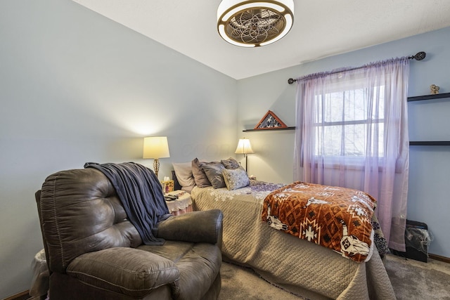 view of carpeted bedroom
