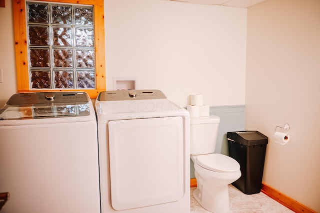 17920 Miller Rd, Richwood, OH 43344 - laundry room with washing machine and clothes dryer and laundry area