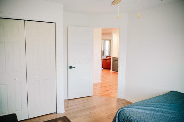 17920 Miller Rd, Richwood, OH 43344 - bedroom featuring light wood-style floors and a closet