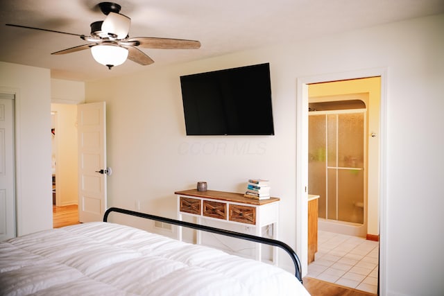 17920 Miller Rd, Richwood, OH 43344 - bedroom featuring ensuite bath and ceiling fan