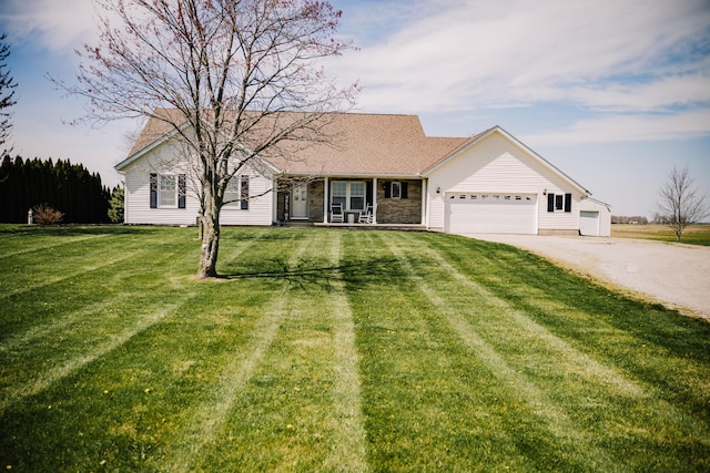 17920 Miller Rd, Richwood, OH 43344 - single story home featuring a garage, driveway, and a front lawn