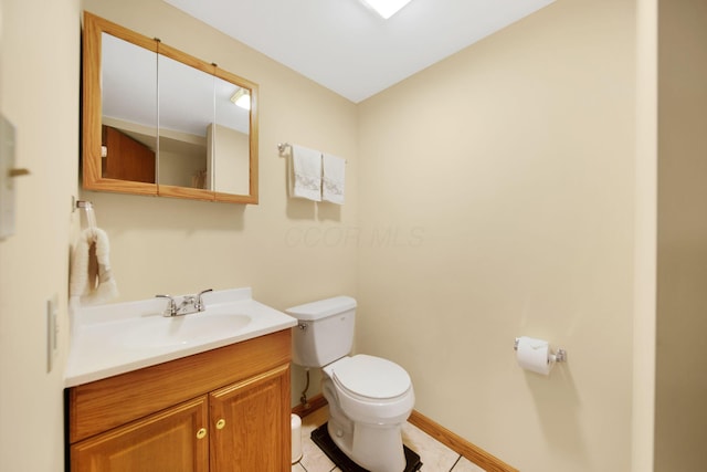 2882 Kool Air Way, Columbus, OH 43231 - bathroom with toilet, vanity, and tile patterned floors