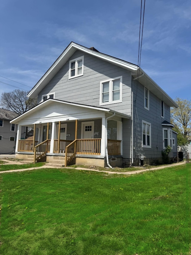 2540-2542 Steele Ave, Columbus, OH 43204 - traditional style home with covered porch and a front lawn