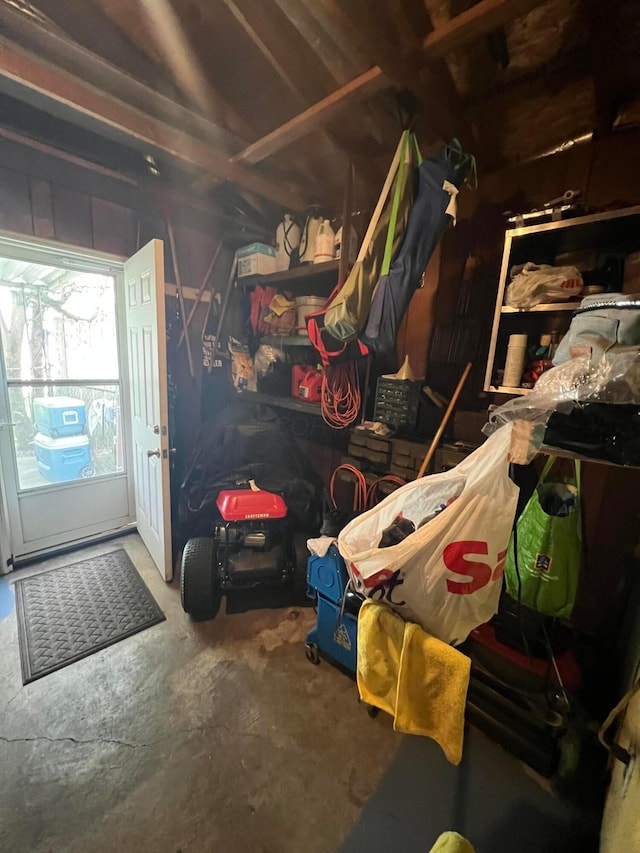 view of storage room
