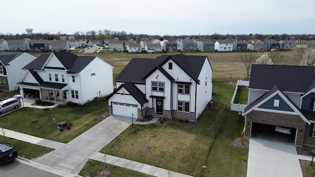 bird's eye view with a residential view