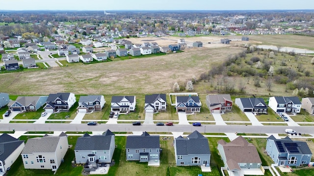 bird's eye view with a residential view