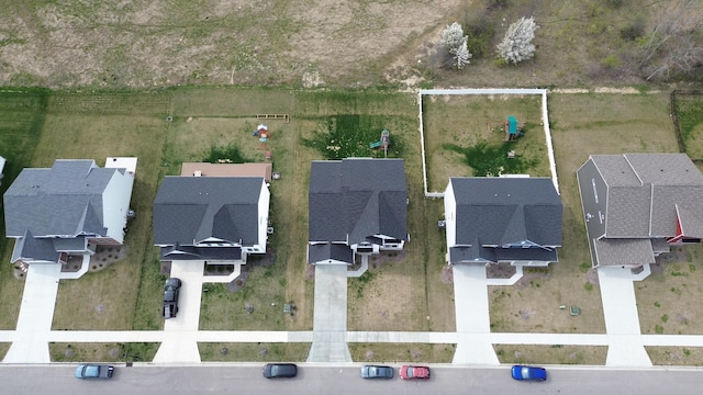 drone / aerial view featuring a residential view