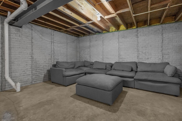 1065 Mastell Dr, Reynoldsburg, OH 43068 - living area featuring concrete flooring