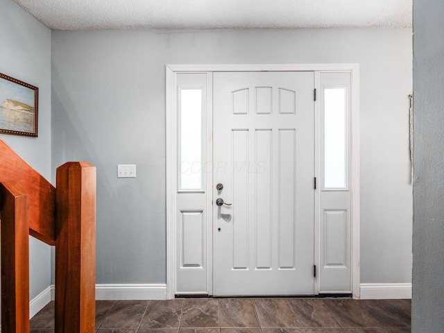 entryway with baseboards