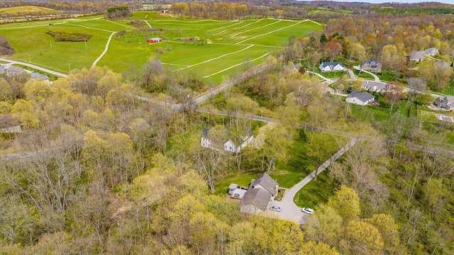 aerial view with a forest view