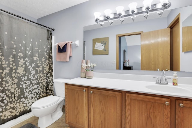 2131 Ripple Rd, Hilliard, OH 43026 - bathroom featuring vanity, a shower with shower curtain, and toilet