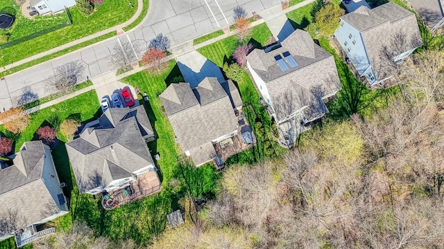 bird's eye view with a residential view