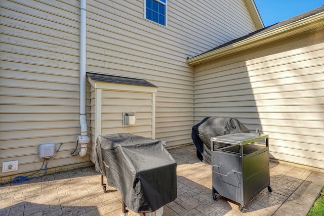 view of patio with grilling area
