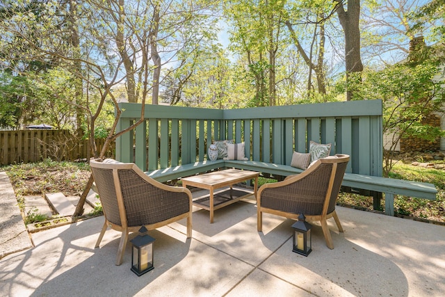 view of patio with fence