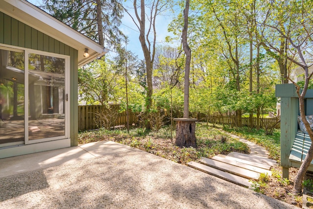 view of patio with fence