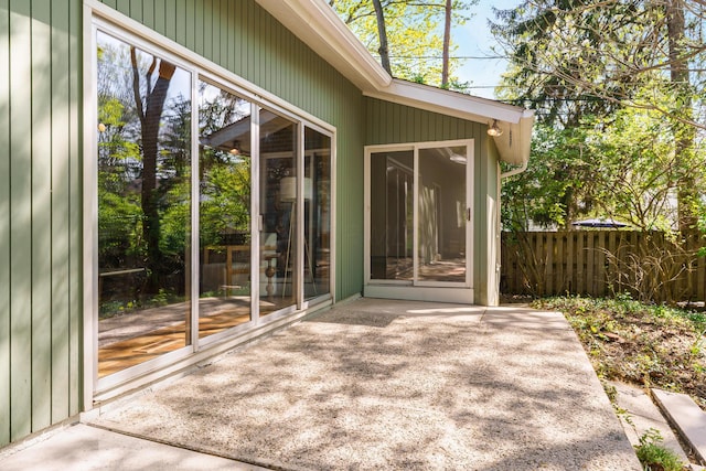 view of patio with fence