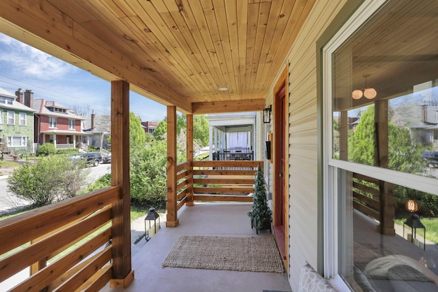 1719 Oak St, Columbus, OH 43205 - view of patio with a residential view and covered porch