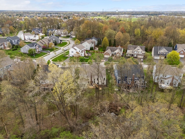 drone / aerial view with a residential view