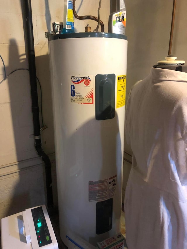 utilities featuring electric water heater