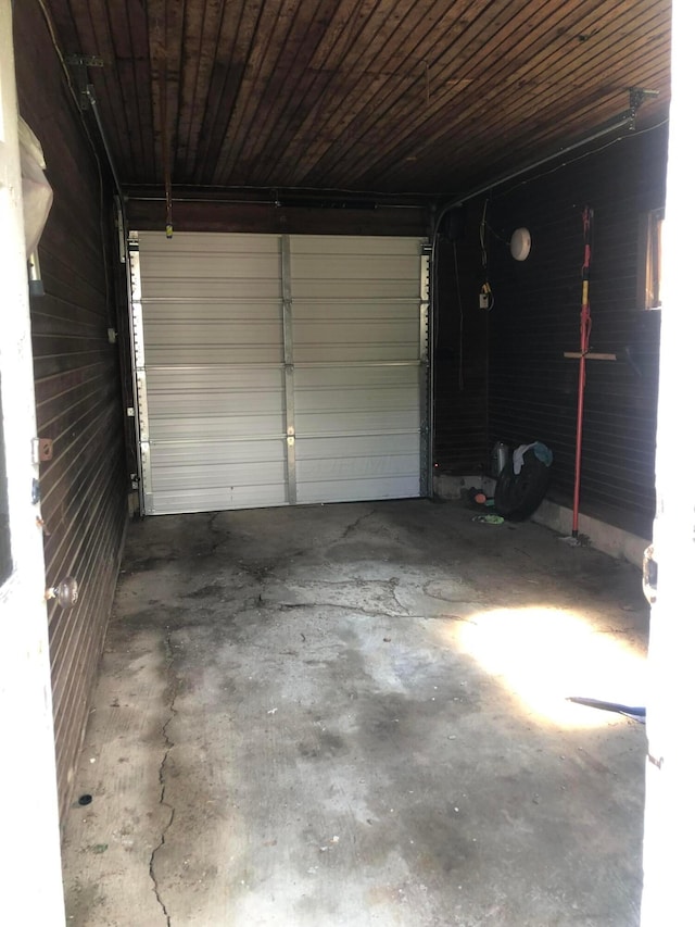 garage with a carport