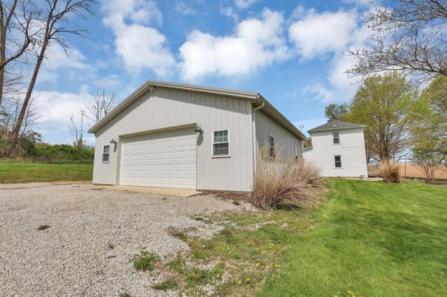 garage with driveway