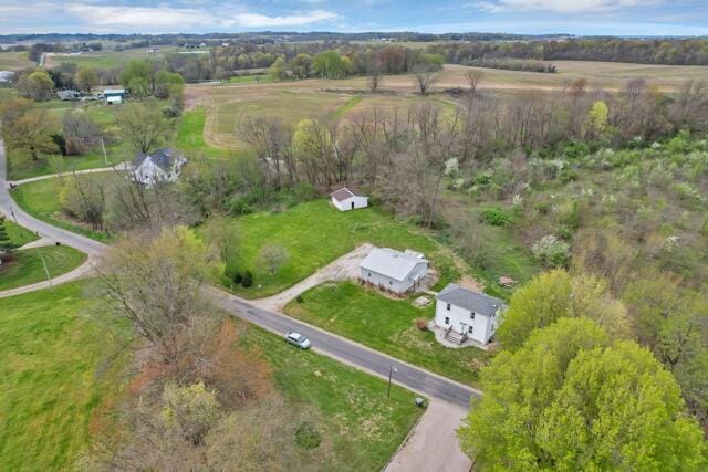 drone / aerial view featuring a rural view