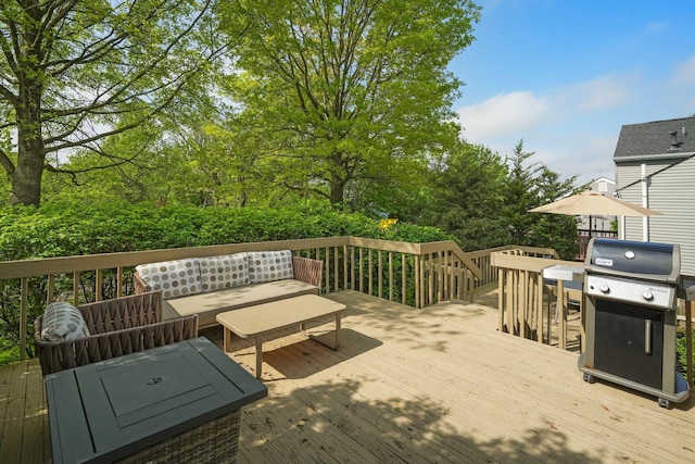 5133 Hidden View Dr, Hilliard, OH 43026 - wooden deck with a grill