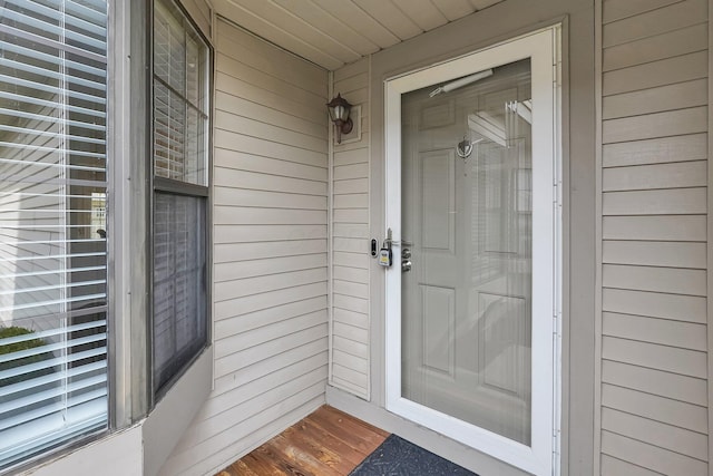 view of doorway to property