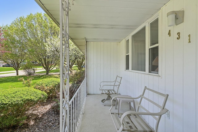 balcony with covered porch