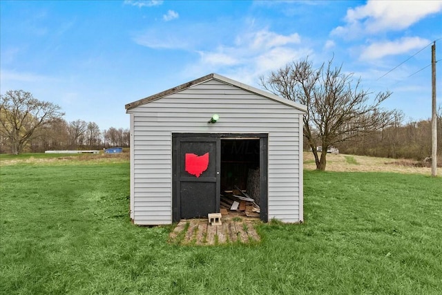 view of shed