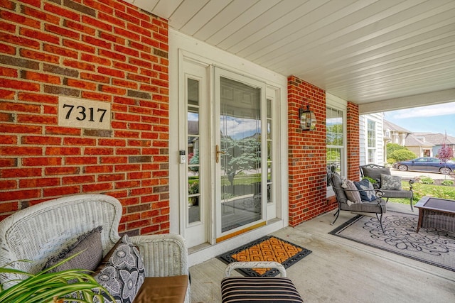 view of patio / terrace featuring covered porch