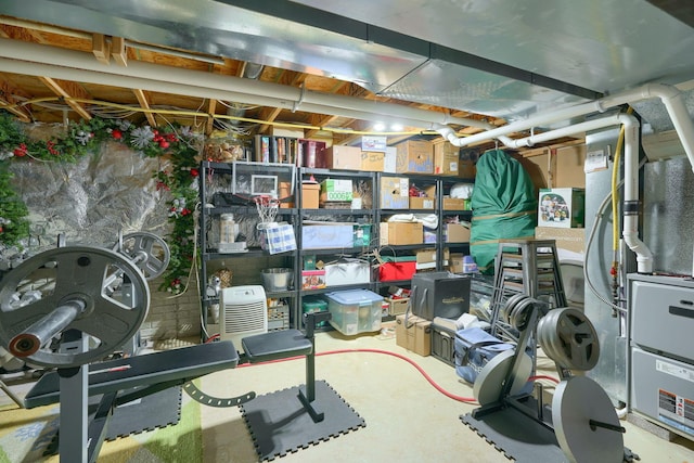 view of storage area