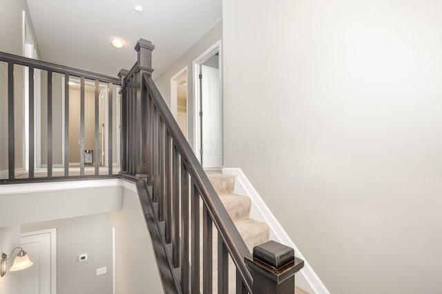 stairs with baseboards