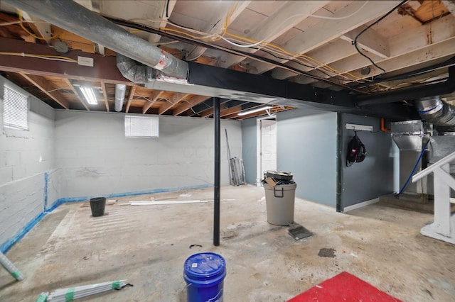 view of basement