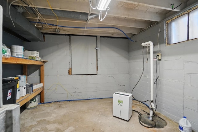 view of basement