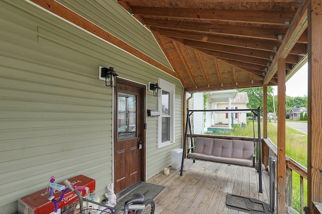 940 3rd St, Logan, OH 43138 - unfurnished sunroom with lofted ceiling