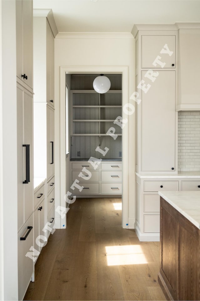 spacious closet with wood finished floors