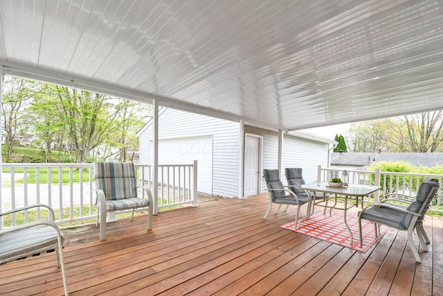 view of wooden deck