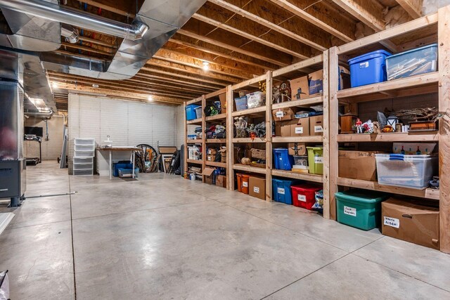view of storage area