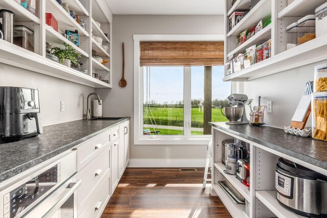 storage area with a sink