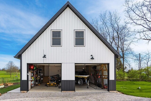 garage with a garage