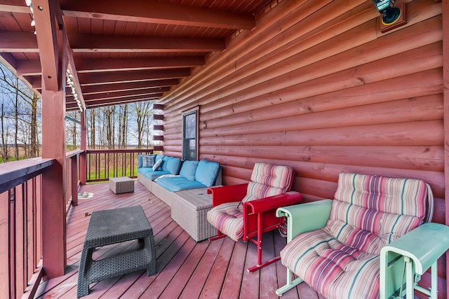 deck featuring an outdoor hangout area