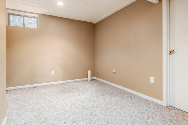 934 Carron Ct, Pickerington, OH 43147 - empty room with recessed lighting, a textured ceiling, carpet, and baseboards