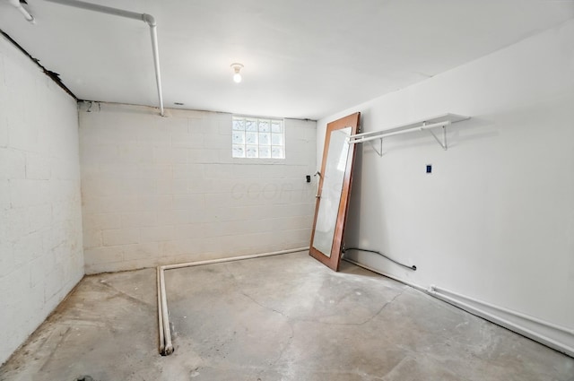 view of basement