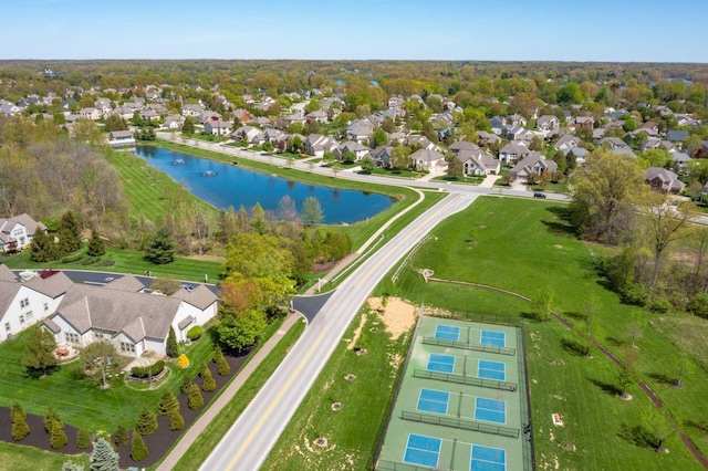 6509 Spring Run Dr, Westerville, OH 43082 - bird's eye view featuring a water view and a residential view