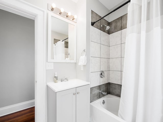 384 E 13th Ave, Columbus, OH 43201 - full bathroom with vanity and shower / bathtub combination with curtain
