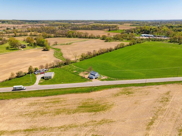 drone / aerial view featuring a rural view