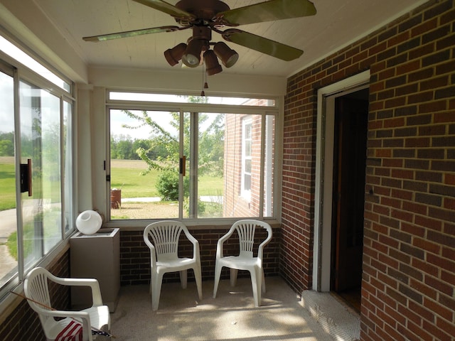 4228 State Route 229, Marengo, OH 43334 - sunroom / solarium with a ceiling fan