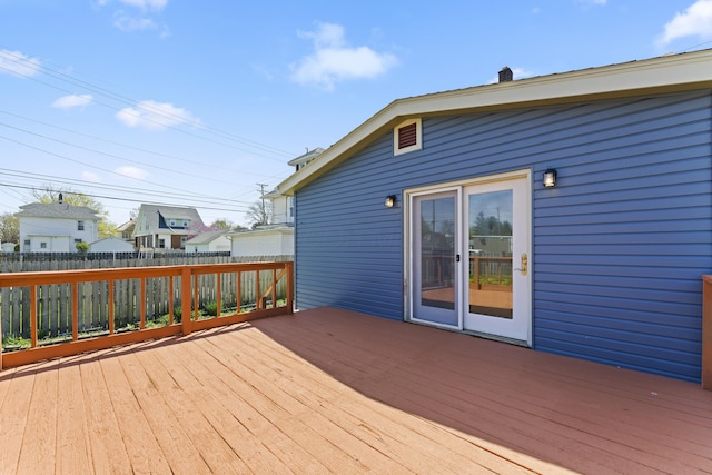wooden deck with fence